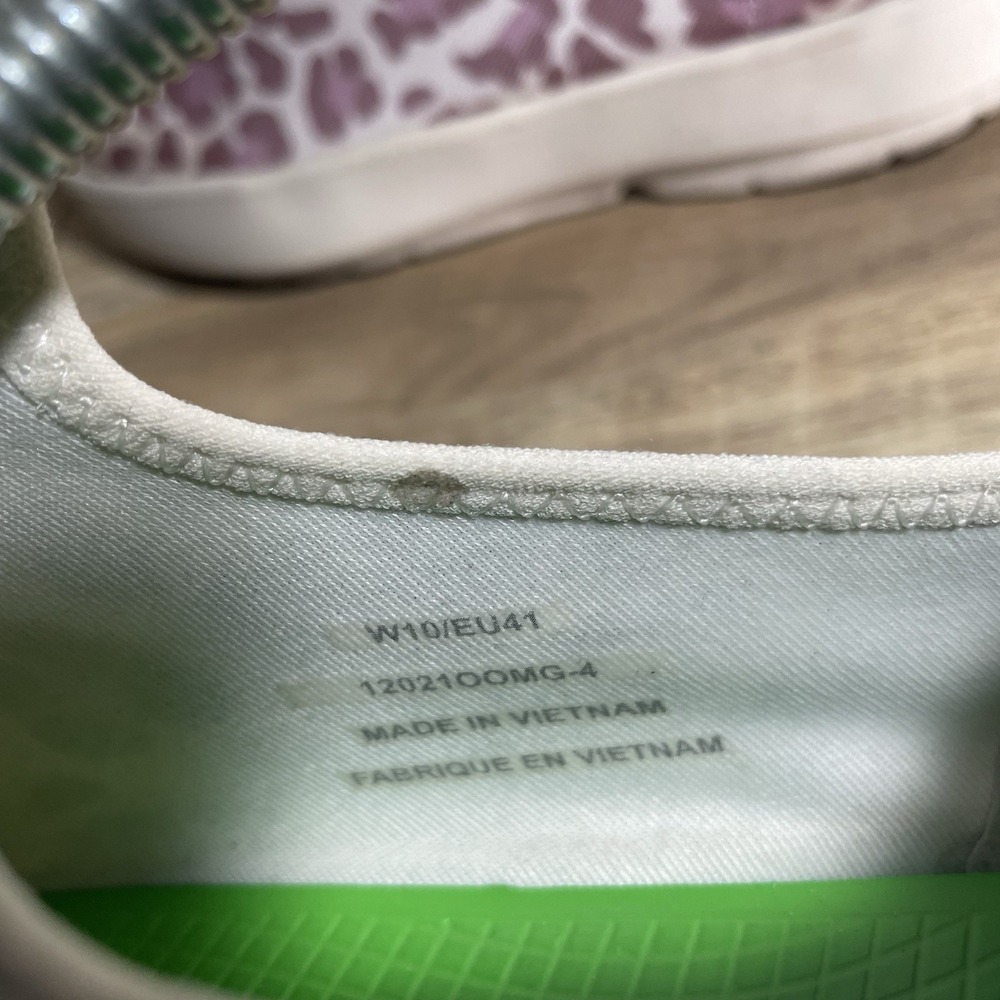 Oofos Oomg Eezee Low Slip-On Comfort Shoe Womens 10 Pink‎ Cream Cheetah Print - Picture 7 of 8